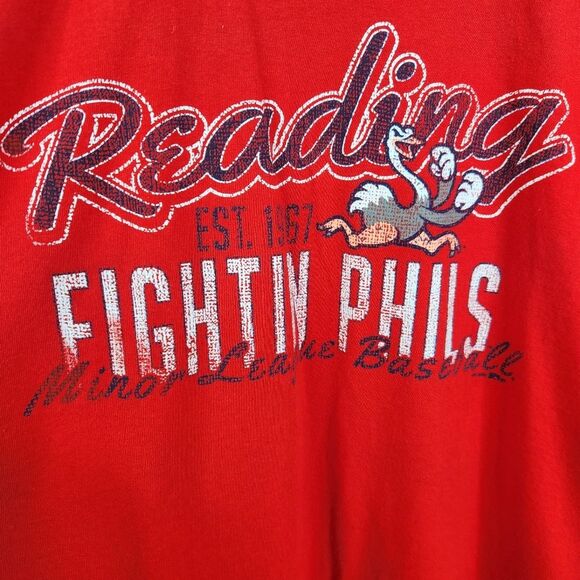 Double A Baseball Reading Fightin Phils Short Sleeve Jersey Style Tee XL - Picture 3 of 5